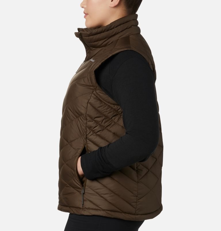 Women's Columbia Heavenly Vest Dark Brown | Plus Size CA-G8016